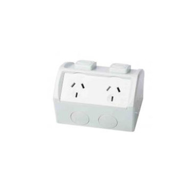 Weatherproof External Double Power Outlet